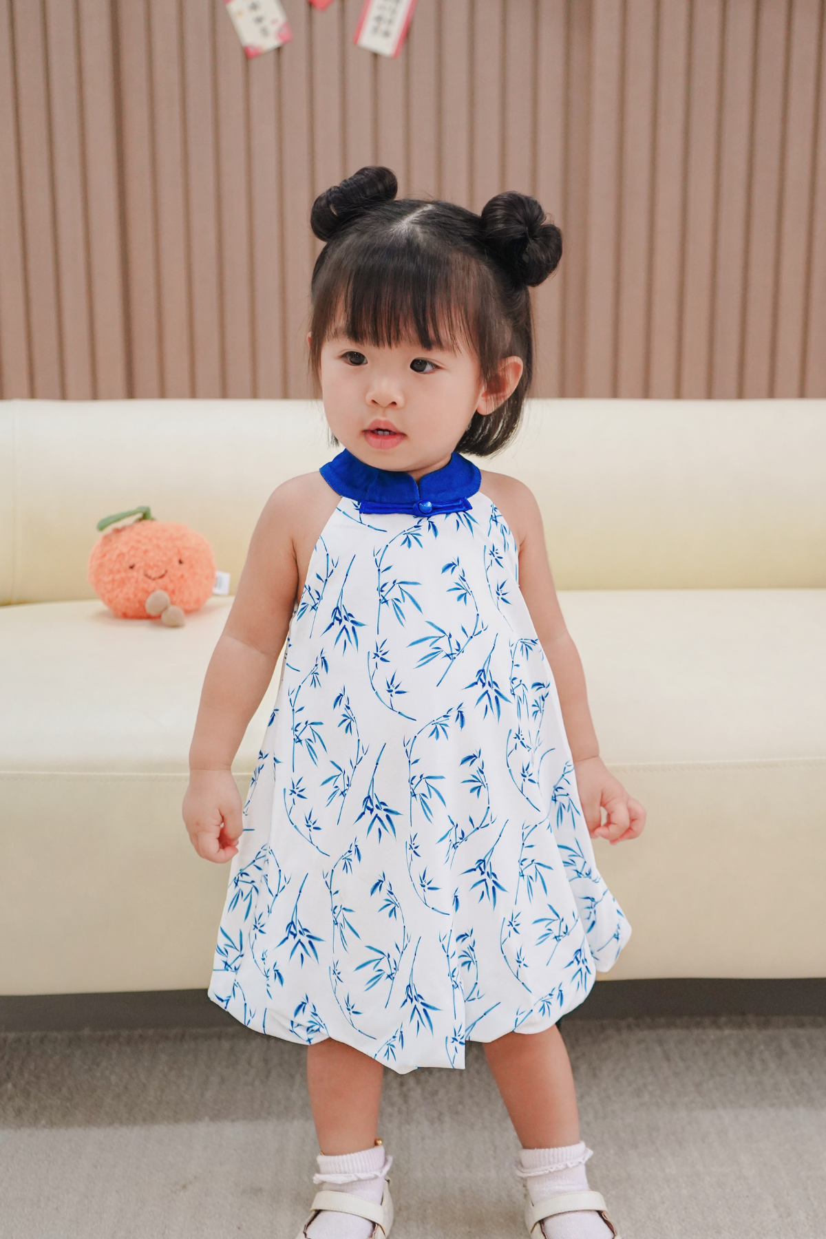 Prosperous Blessings Girl Halter Neck Balloon Dress – dressedingabe