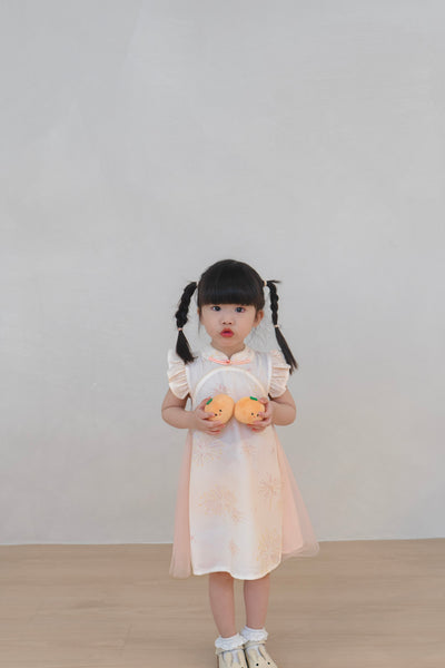 Golden Dawn Girl Tulle Qipao Dress