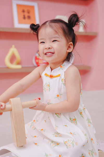 Abundance Blossoms Girl Halter Neck Flare Dress