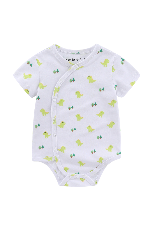 Organic Soft Kimono Bodysuit Dino in the Forest