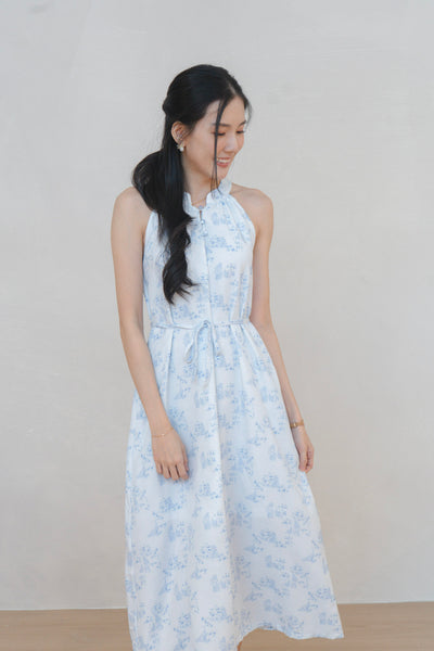 Gentle Harmony Ladies Halter Neck Midi Dress