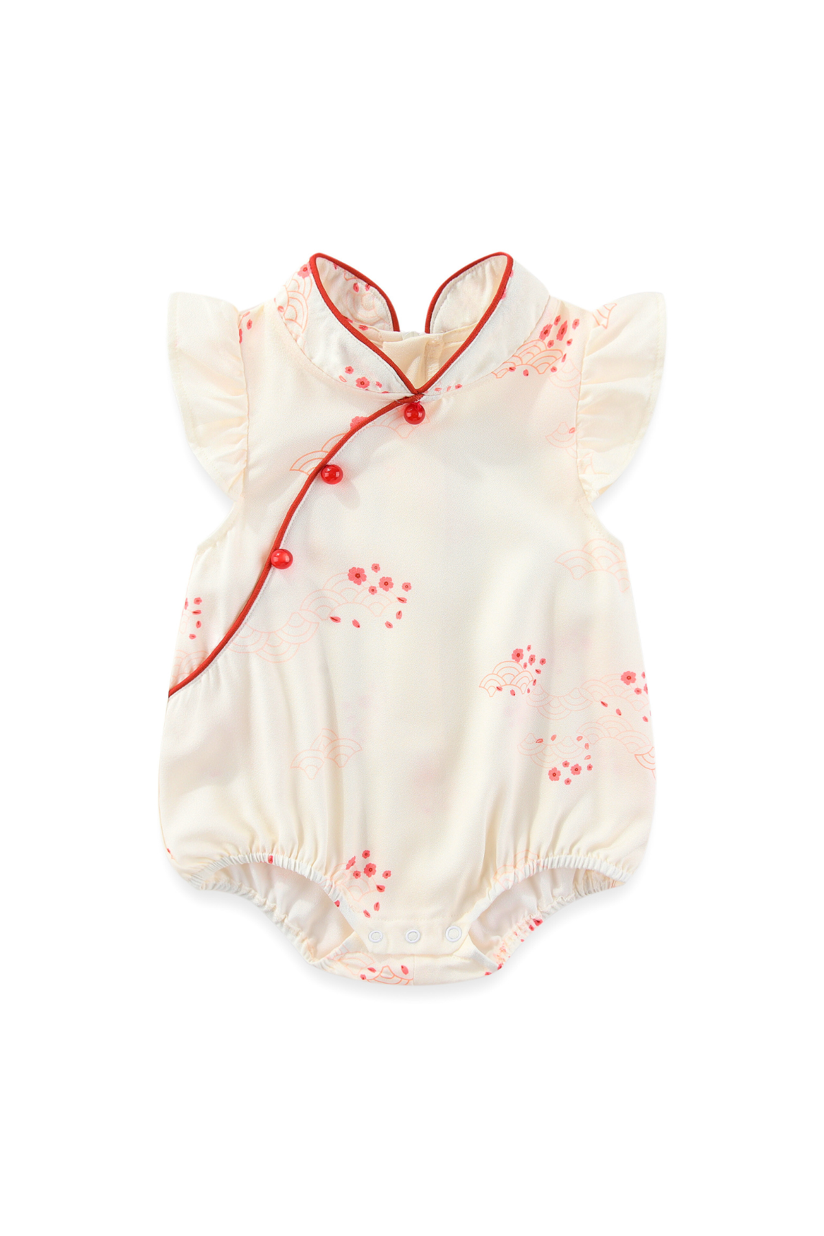 Serpent Blooms Baby Girl Cheongsam Playsuit
