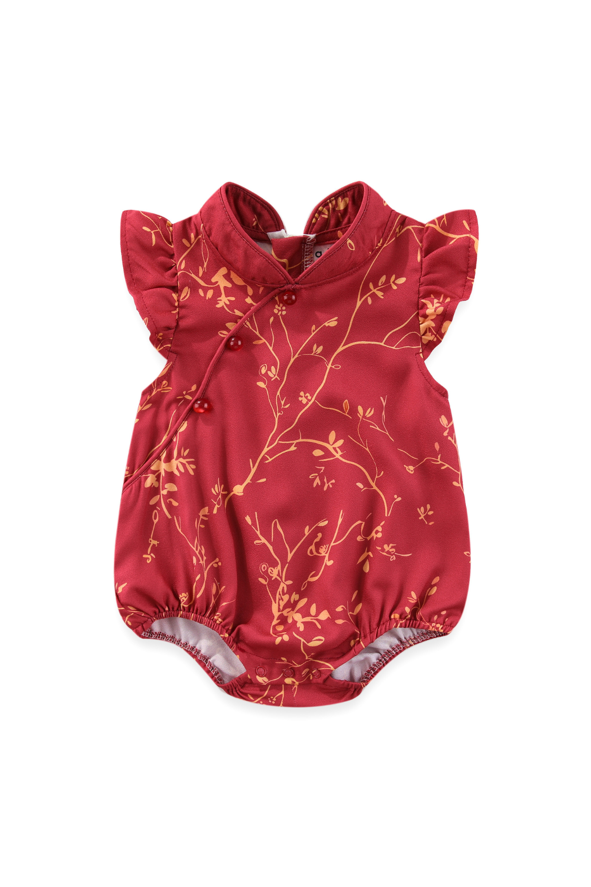 Golden Vines Baby Girl Ruffled Sleeves Playsuit