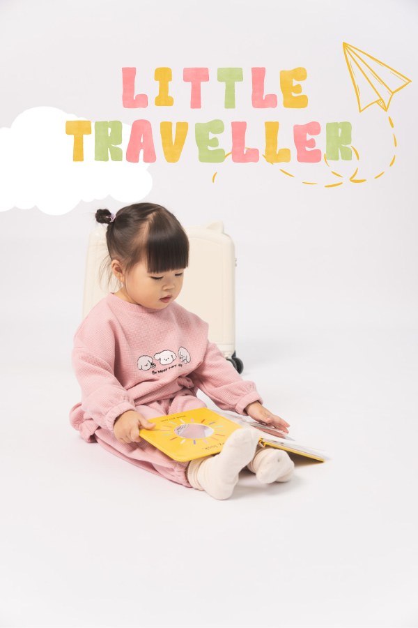 Holiday Traveller Waffle Sweater Set Puppy