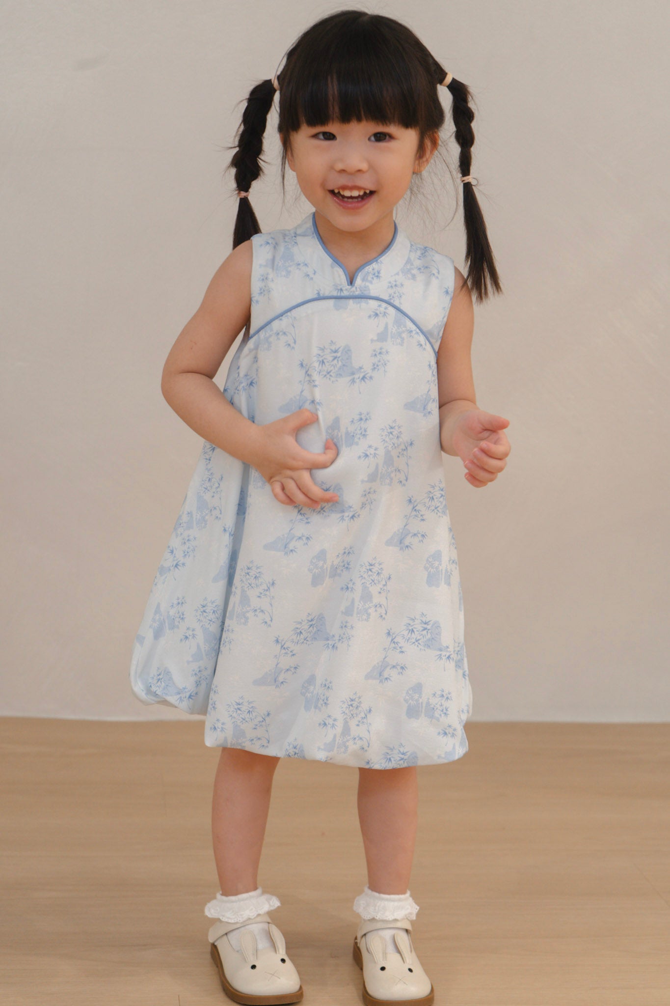 Gentle Harmony Girl Bubble Qipao Dress