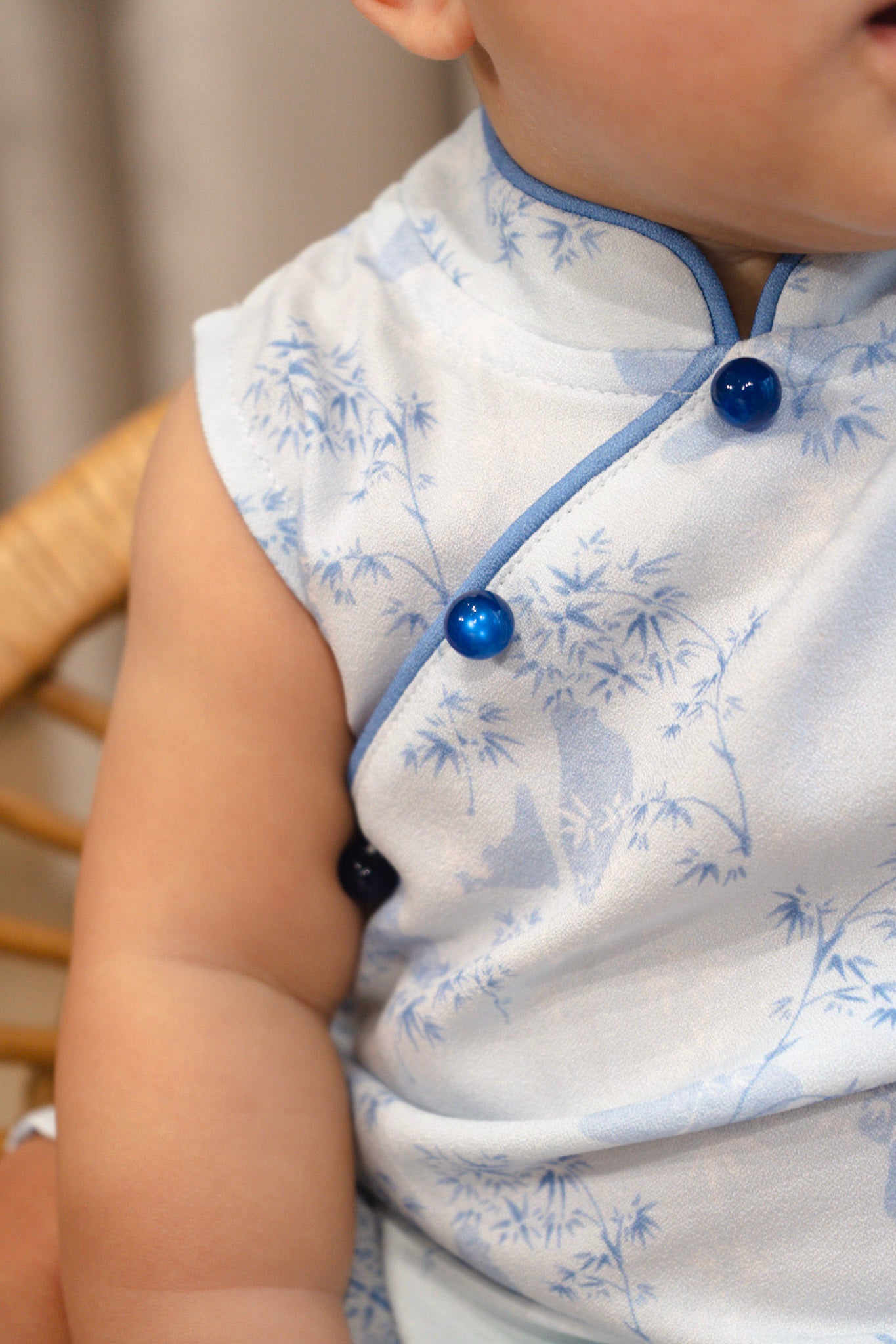 Gentle Harmony Baby Classic Mandarin Baby Cheongsam Playsuit