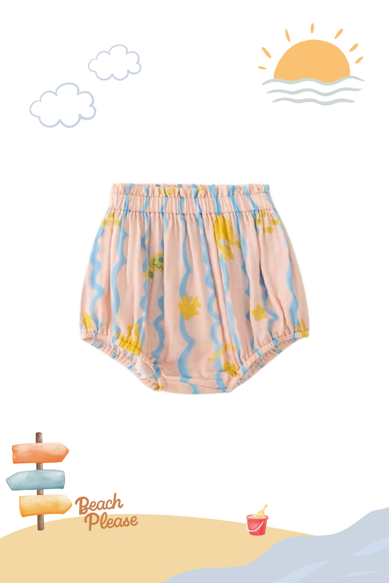 Girl Bloomers Shorts Pink Stripes