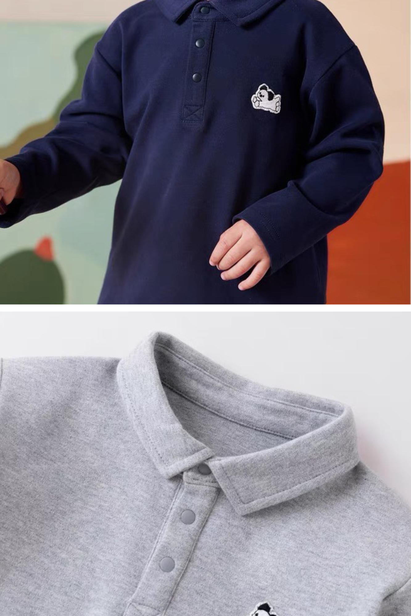 Holiday Traveller Long Sleeve Polo Shirt Stone Puppy