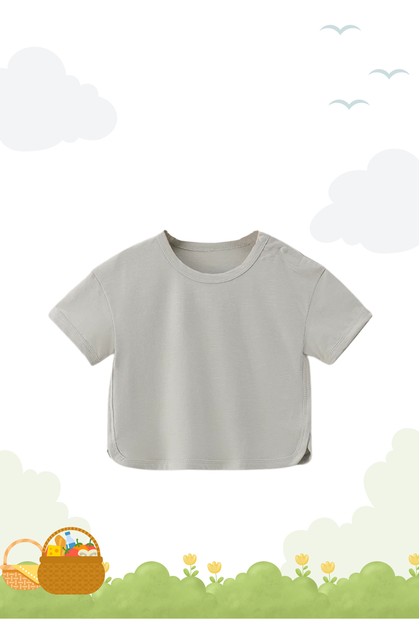 Summer'25 Curved Hem Relaxed Tee Dove