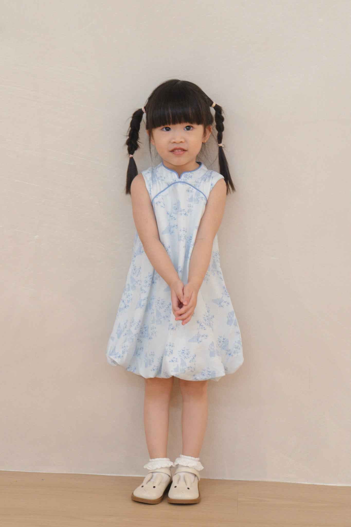 Gentle Harmony Girl Bubble Qipao Dress