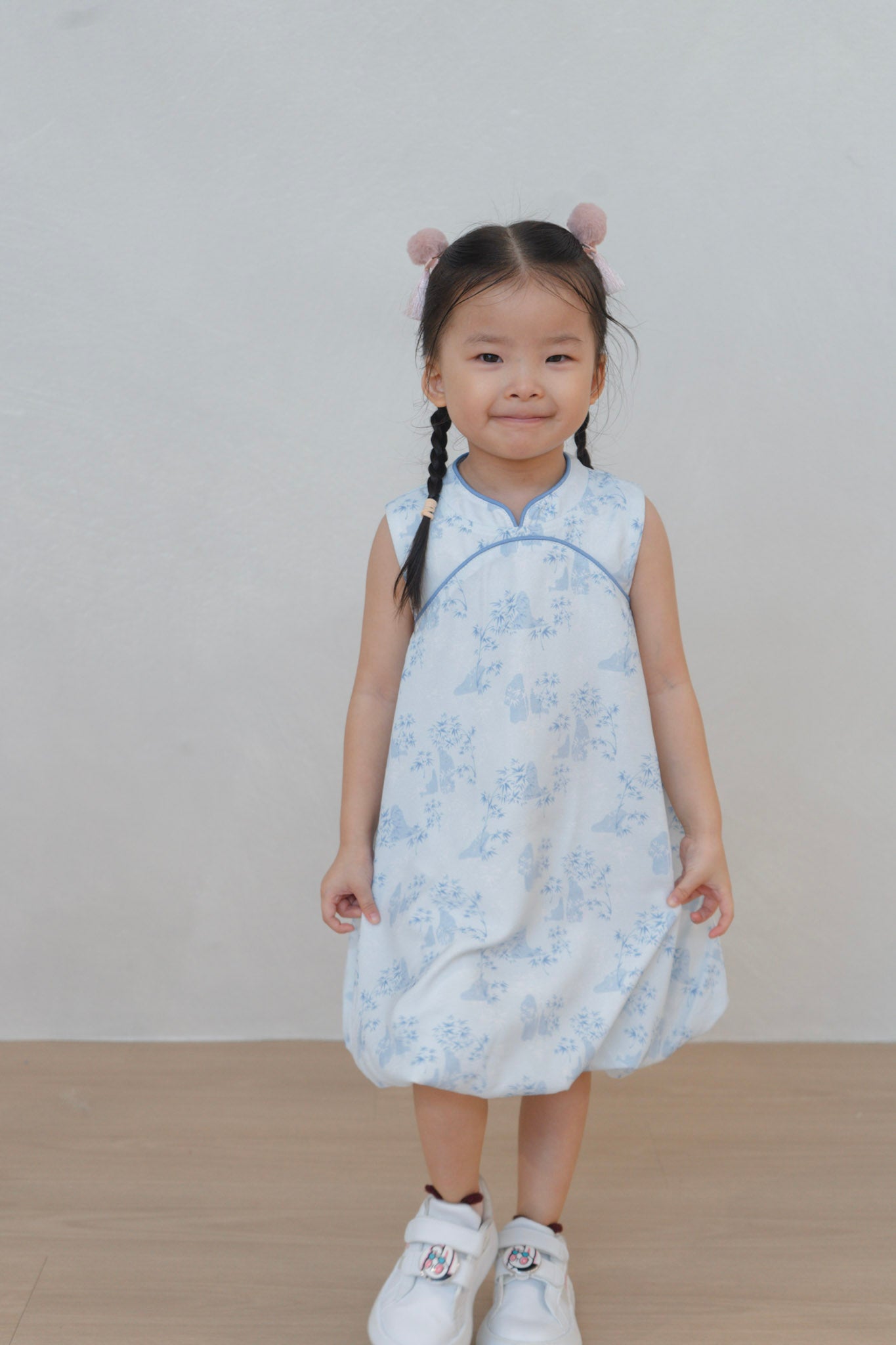 Gentle Harmony Girl Bubble Qipao Dress