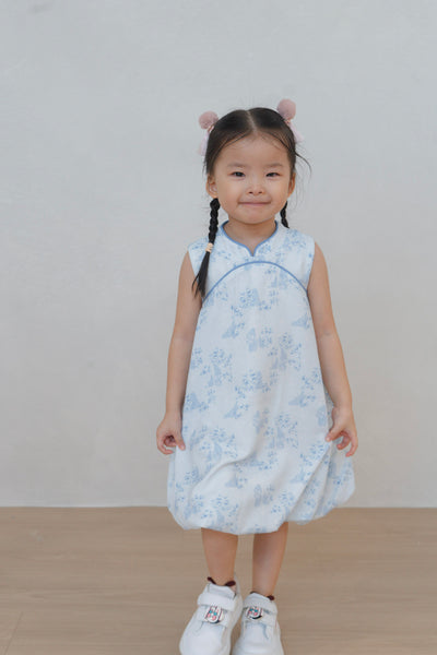 Gentle Harmony Girl Bubble Qipao Dress