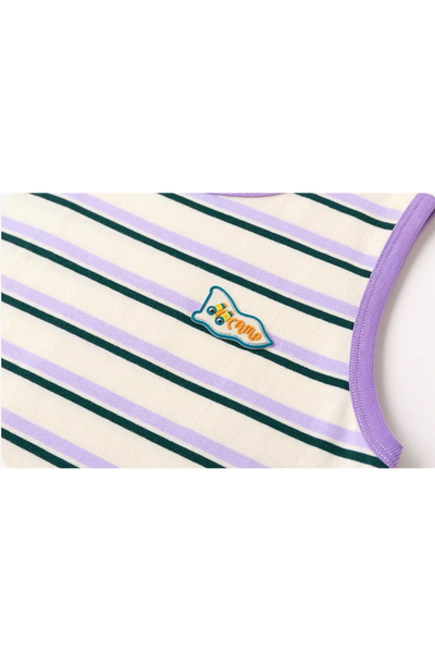 Summer Camp Stripes Tank Top Lilac