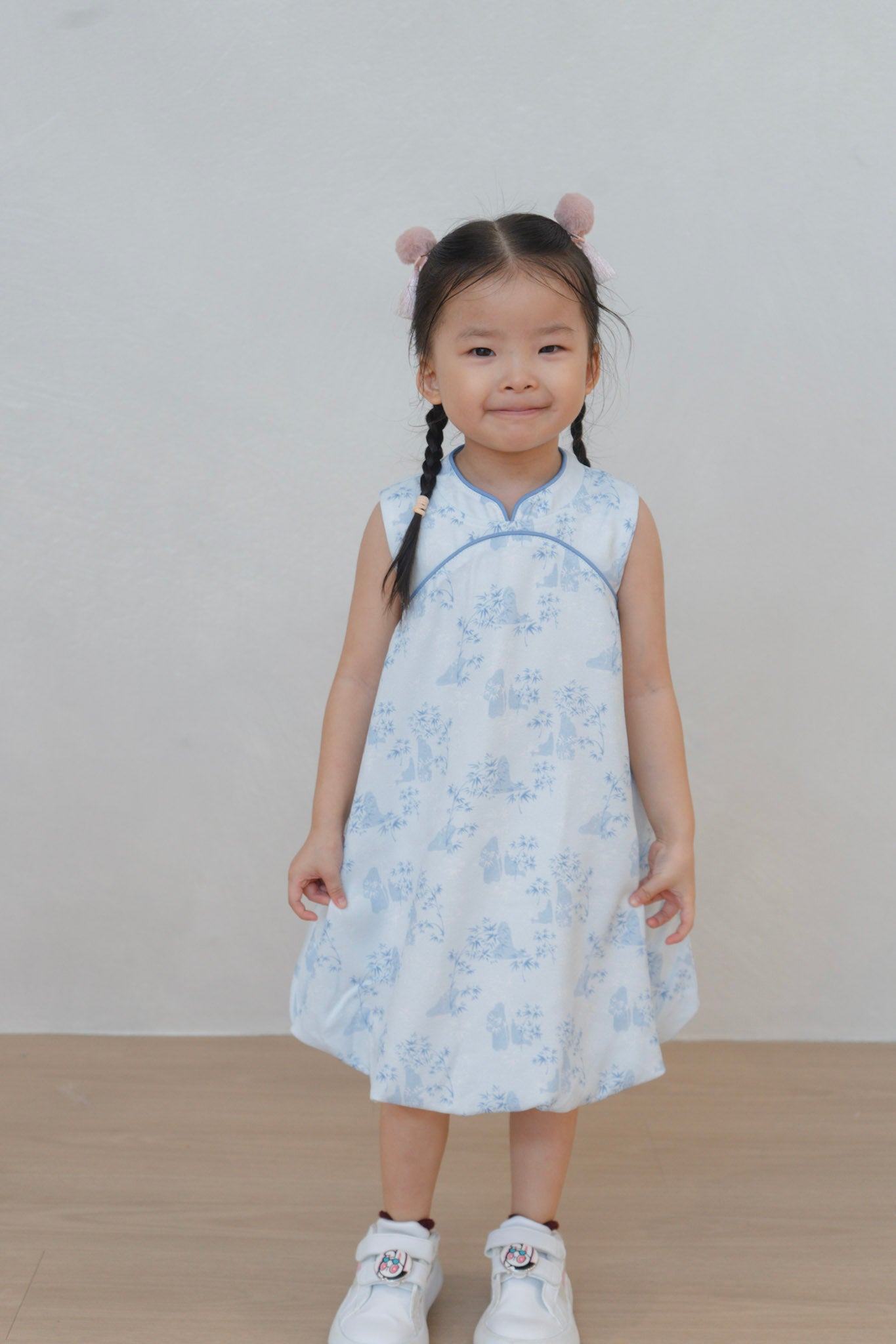 Gentle Harmony Girl Bubble Qipao Dress
