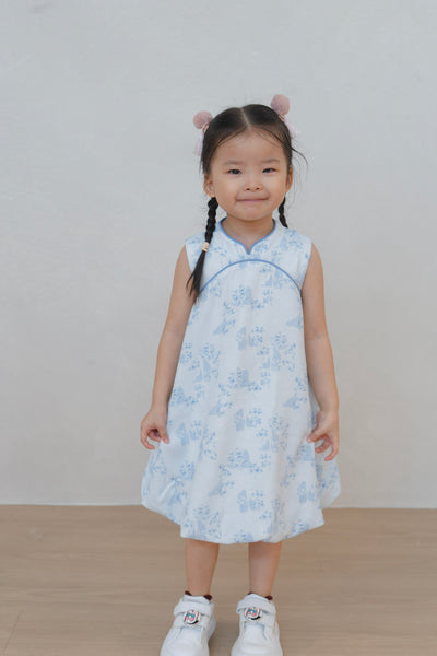 Gentle Harmony Girl Bubble Qipao Dress