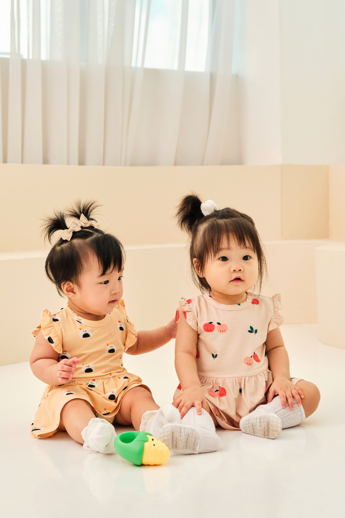 Organic Bamboo Peplum Dress Bodysuit Fruity