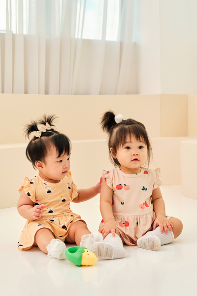 Organic Bamboo Peplum Dress Bodysuit Fruity