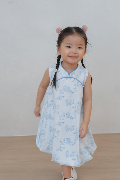 Gentle Harmony Girl Bubble Qipao Dress