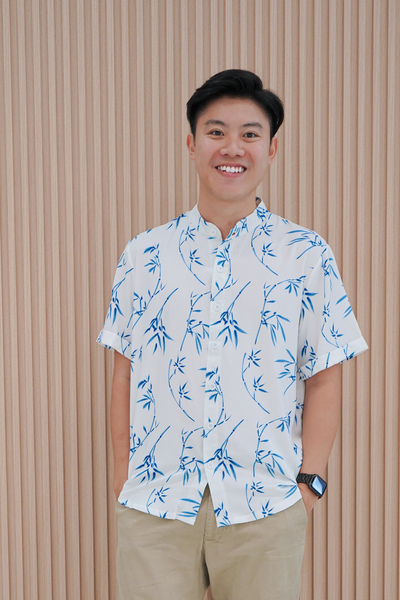 Prosperous Blessings Mens Mandarin Collar Shirt