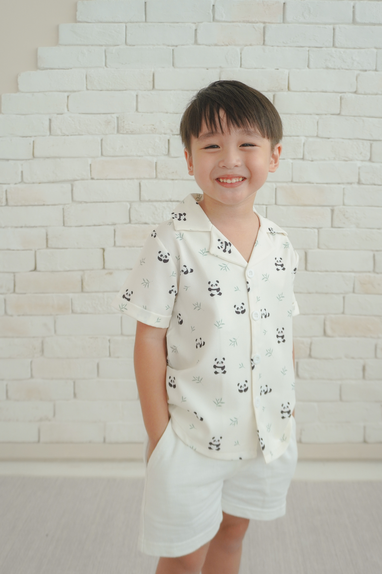 Relaxed Collar Shirt Panda