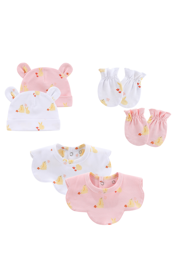 Organic Baby Firsts 8 Piece Gift Set Bring Me Home Soft Blush