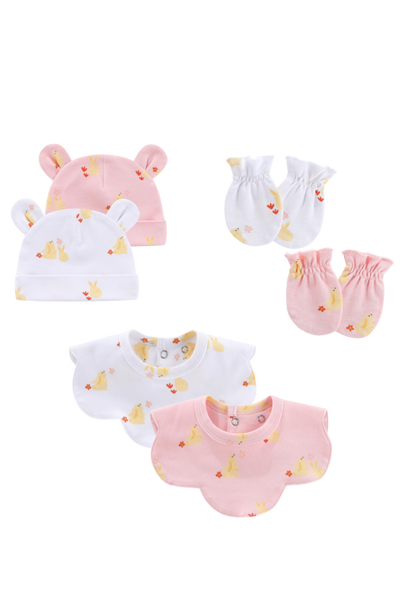Organic Baby Firsts 8 Piece Gift Set Bring Me Home Soft Blush