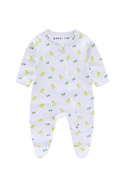Soft Organic Cotton Sleepsuit Dino in the Forest