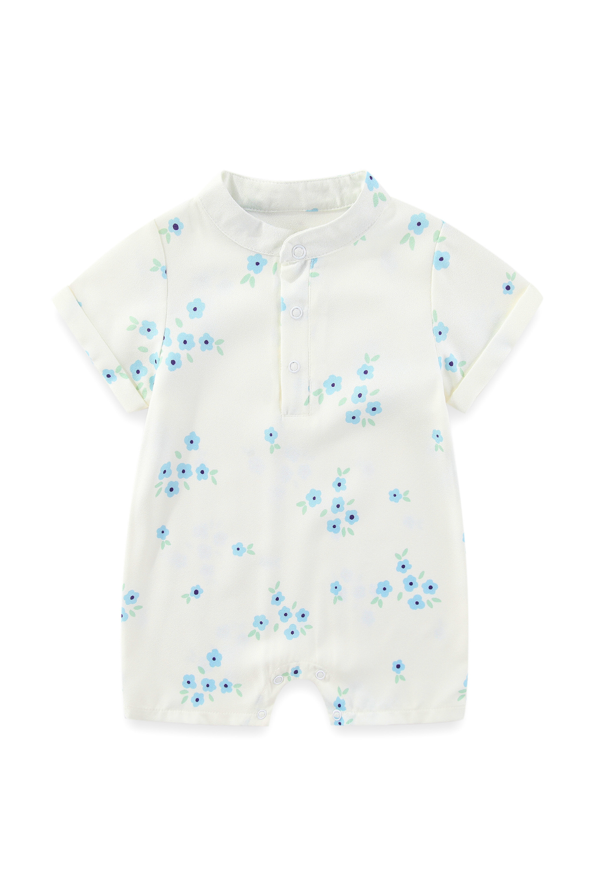 Spring Harmony Baby Boy Mandarin Collar Shirt Playsuit