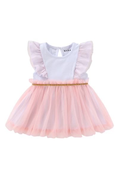 Girl Fairy Tulle Dress in Blush Pink