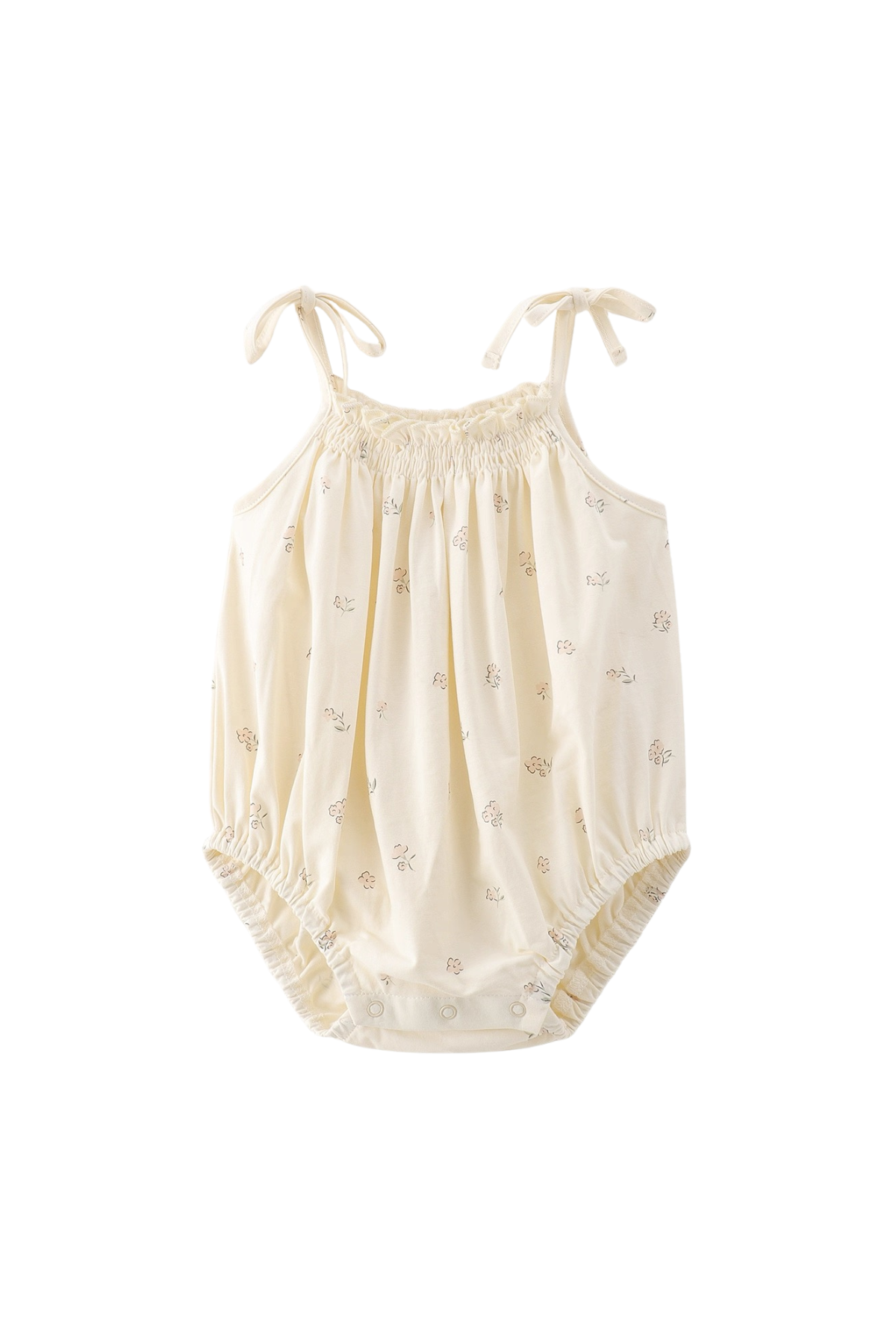 Summer Daisy Sleeveless Girl Bodysuit Cream
