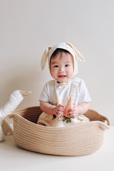 Organic Cotton Playsuit Floppy Ears Bunny