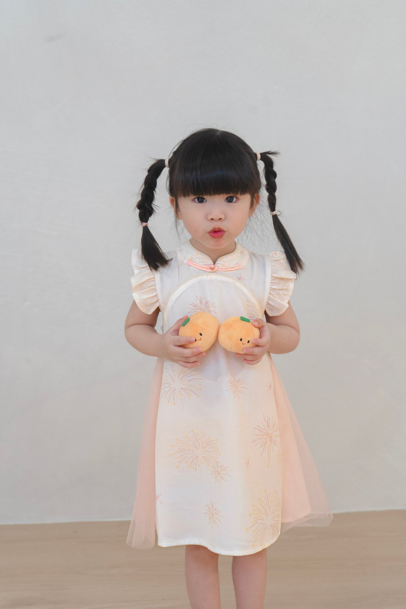 Golden Dawn Girl Tulle Qipao Dress