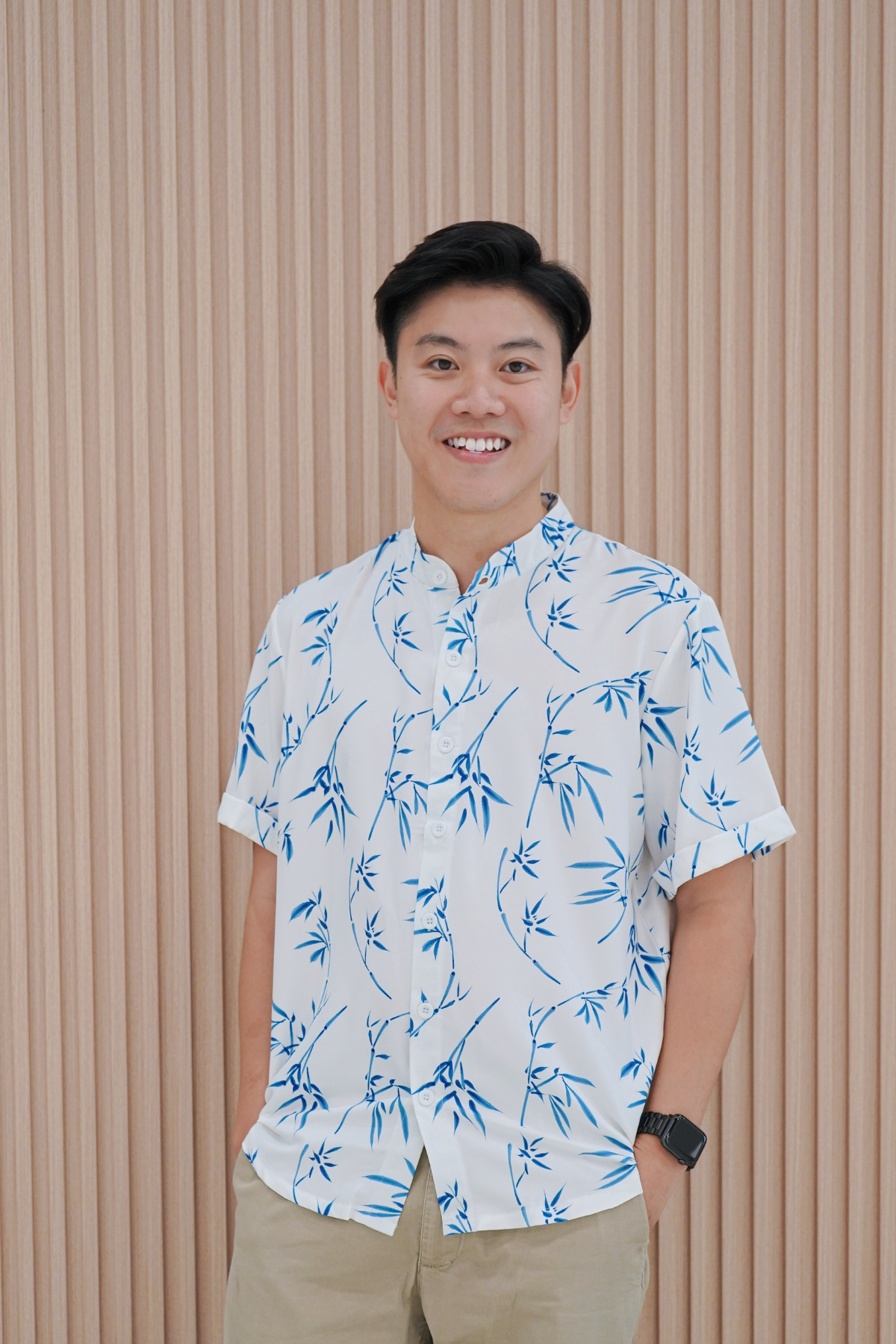 Prosperous Blessings Mens Mandarin Collar Shirt