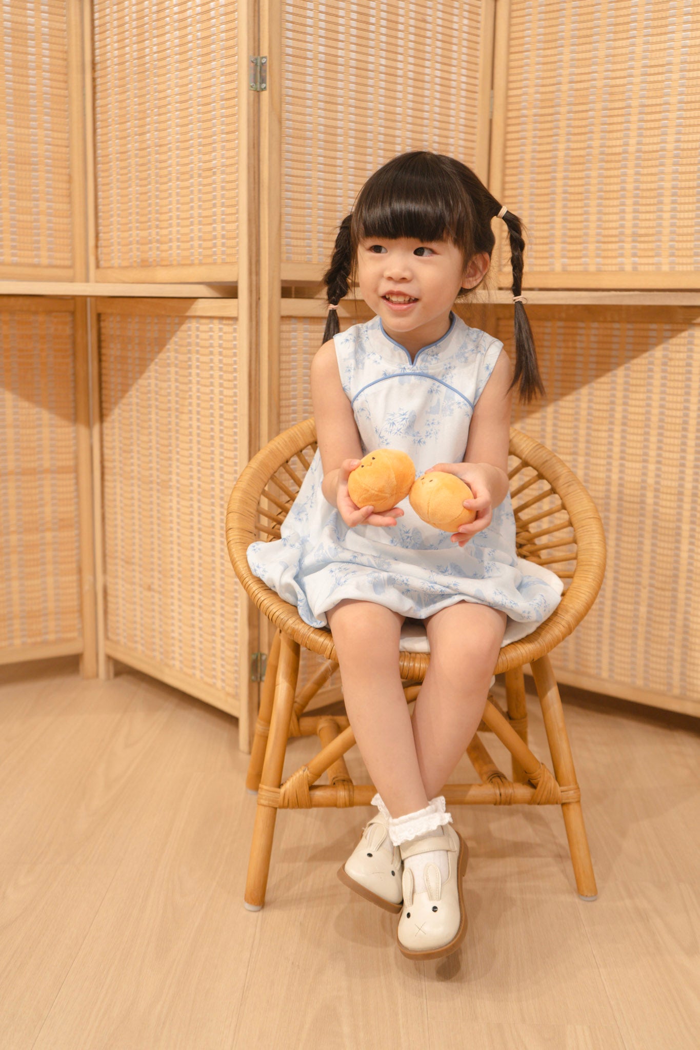 Gentle Harmony Girl Bubble Qipao Dress