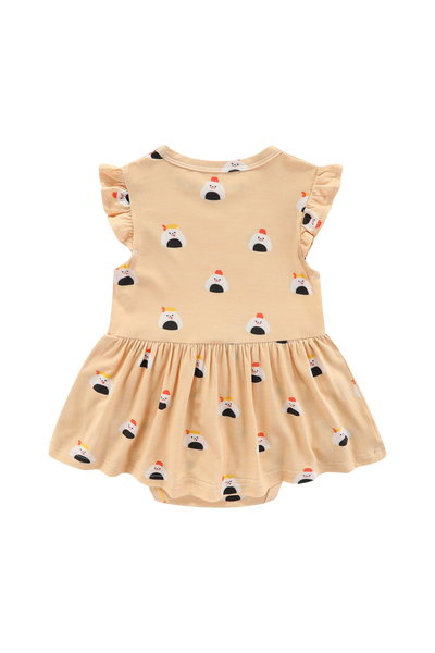Organic Bamboo Peplum Dress Bodysuit Sushi