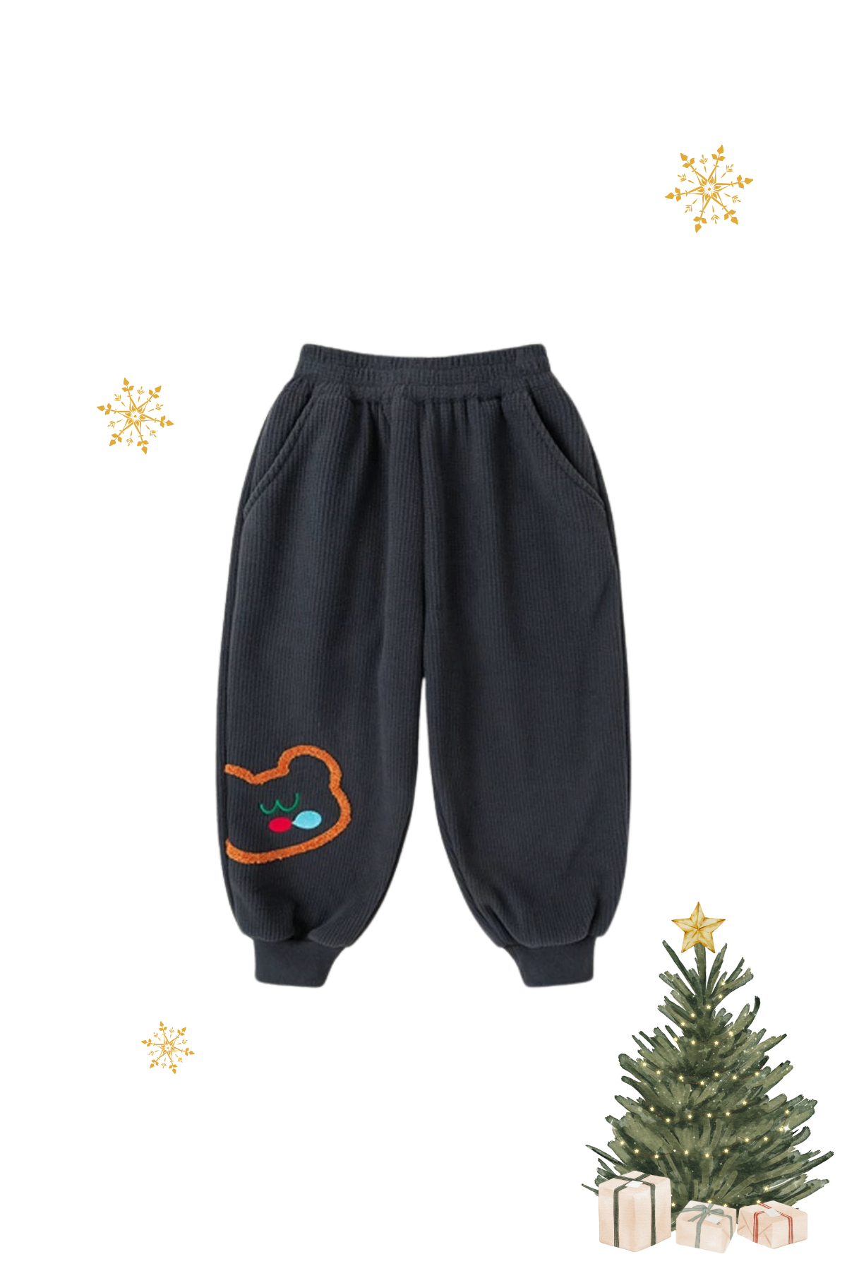 Corduroy Pants Charcoal Bear