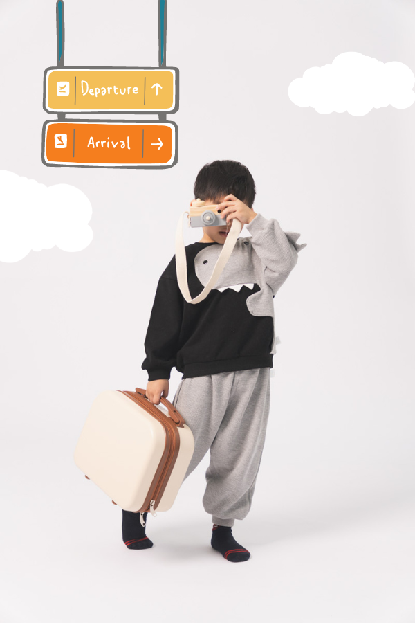 Holiday Traveller Sweater Dino Set Stone