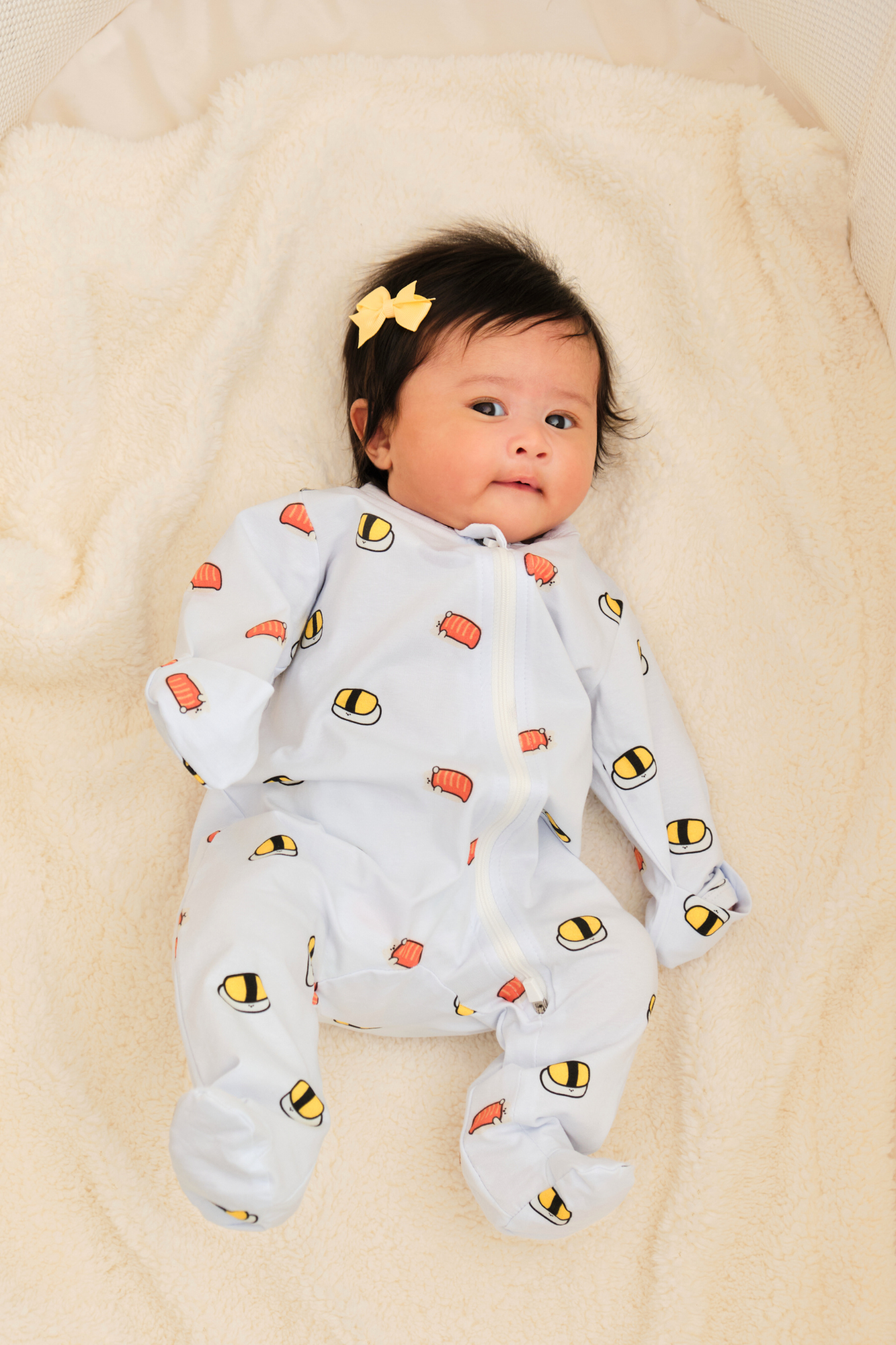 Soft Organic Cotton Sleepsuit Sushi