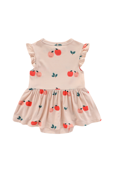 Organic Bamboo Peplum Dress Bodysuit Fruity