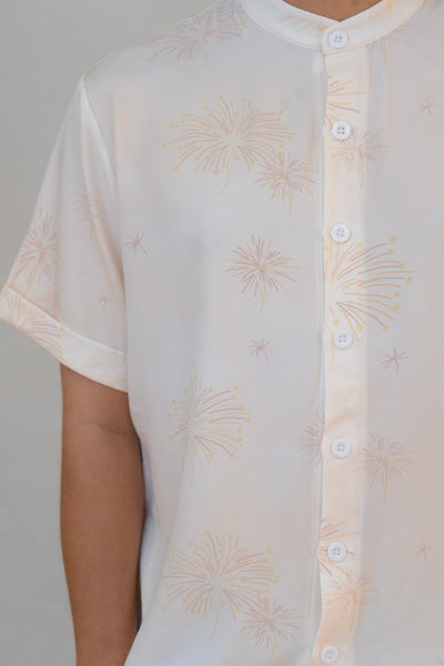 Golden Dawn Mens Mandarin Collar Shirt