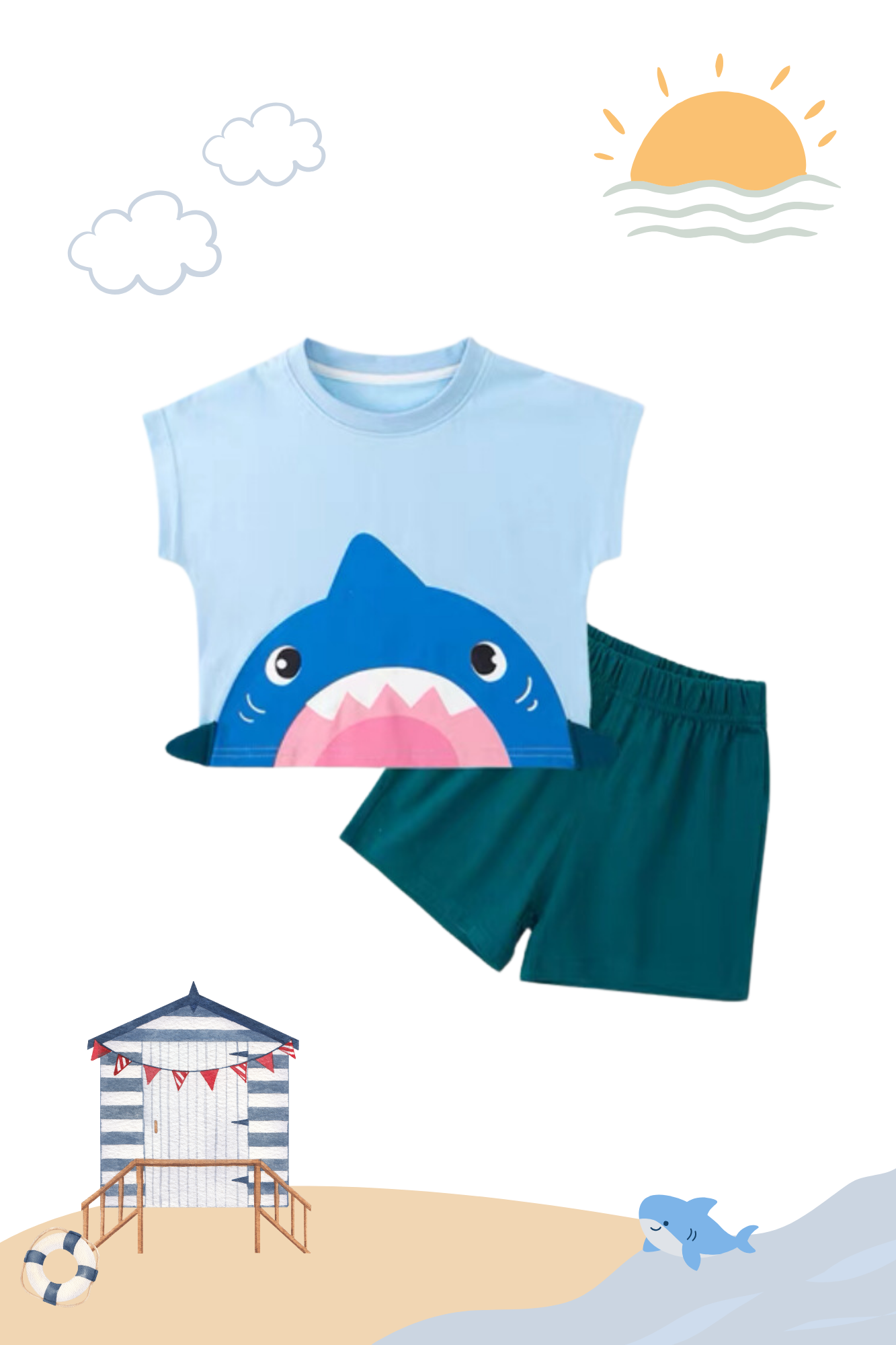 Summer Playwear Set Shark