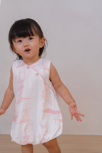 Oriental Garden Girl Cheongsam Bubble Dress