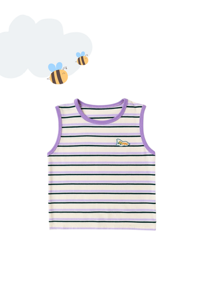 Summer Camp Stripes Tank Top Lilac
