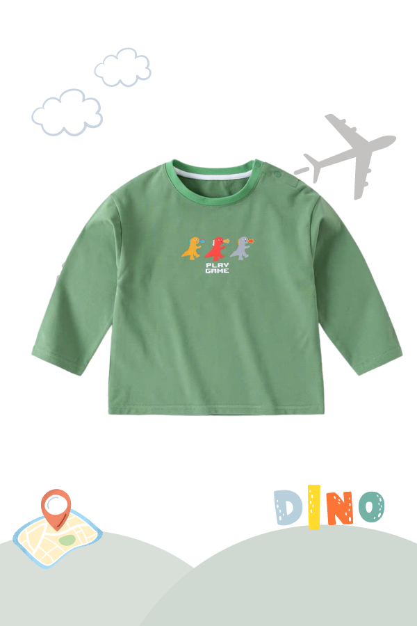 Holiday Traveller Long Sleeve Shirt Play Game Dino