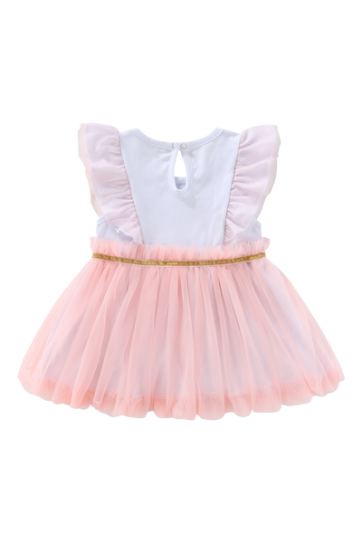 Girl Fairy Tulle Dress in Blush Pink