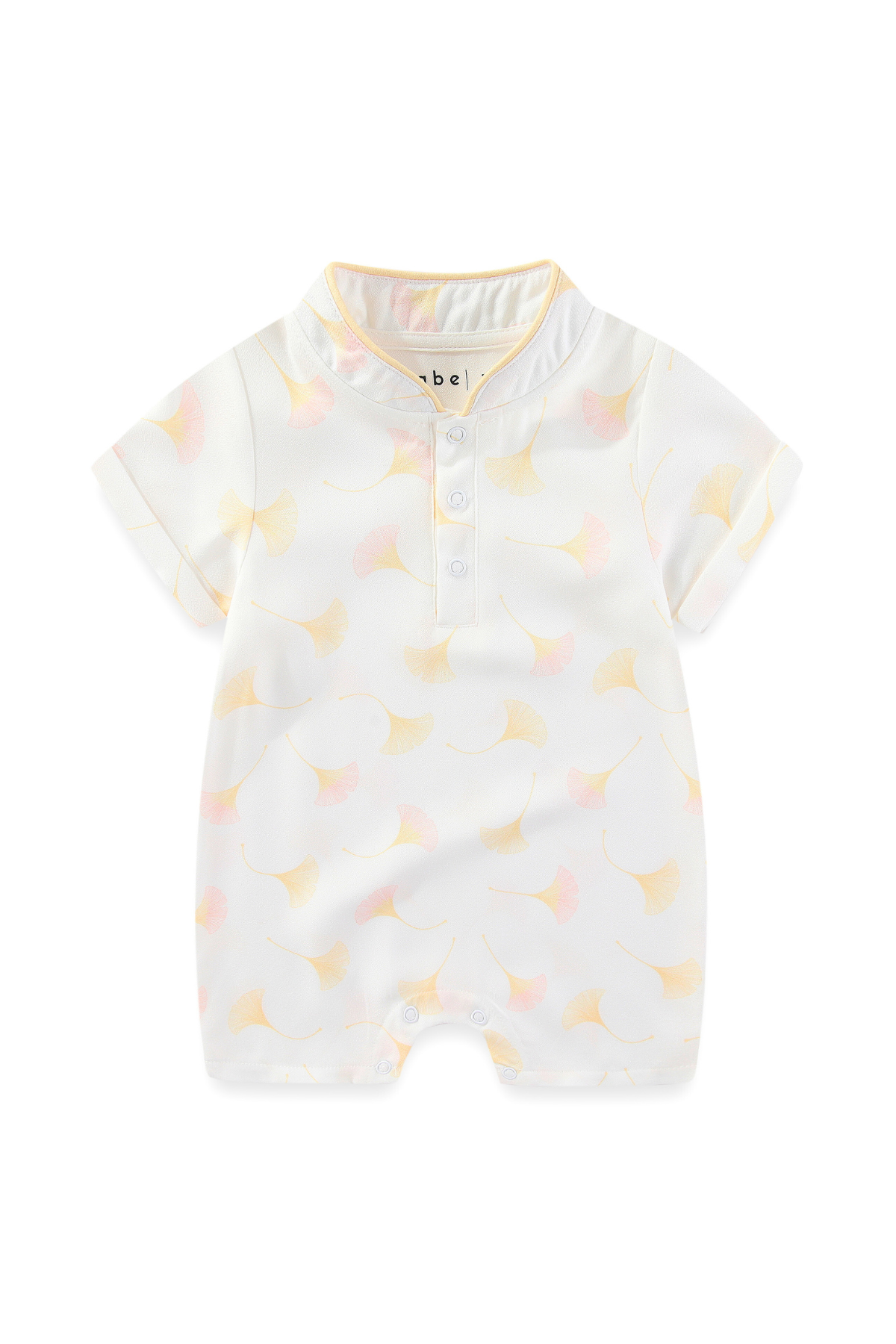 Dawn Petals Baby Lined Mandarin Collar Shirt Playsuit