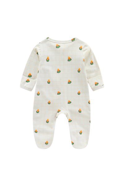 Soft Organic Cotton Sleepsuit Sweet Corn