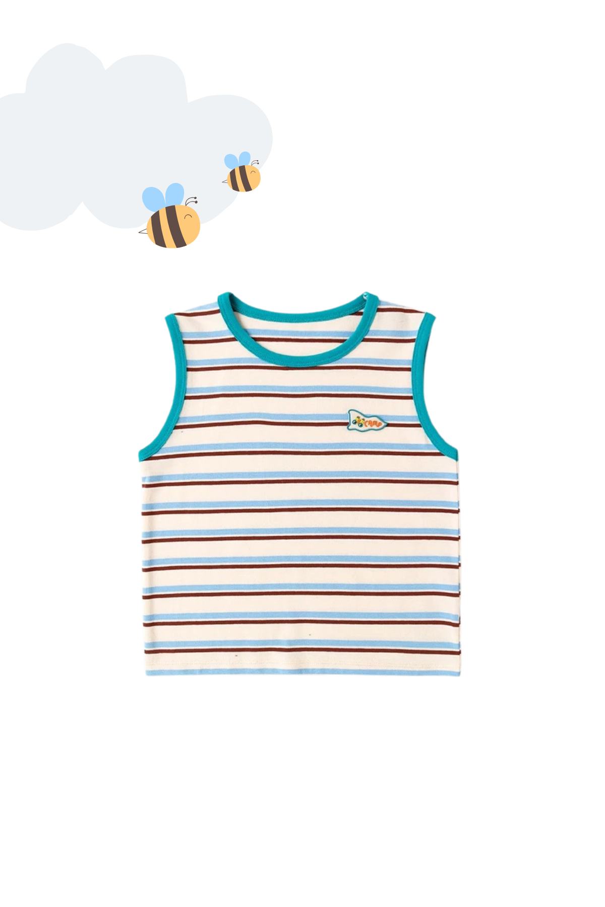 Summer Camp Stripes Tank Top Teal