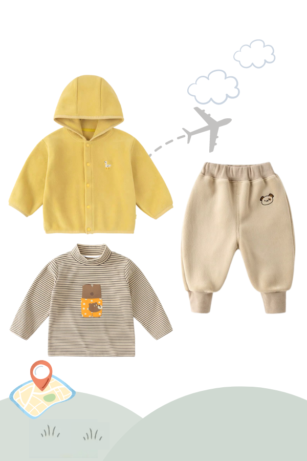 Holiday Travel 3-Piece Jacket Set Yellow