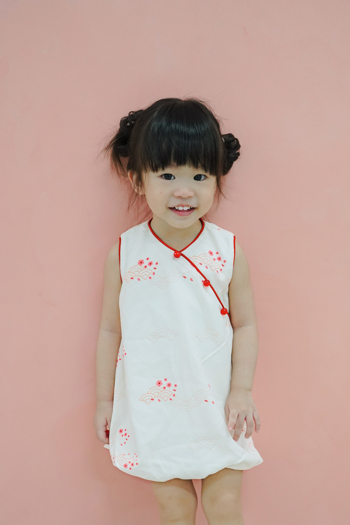 Serpent Blooms Girl Qipao Balloon Dress